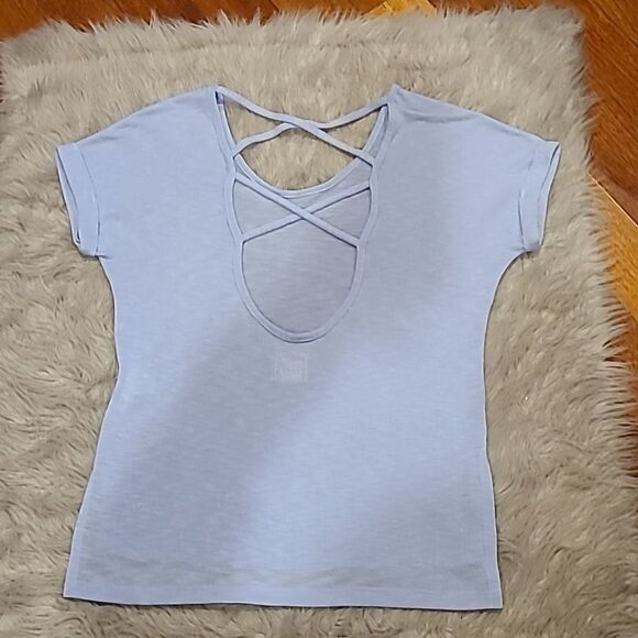 Puma womens‎ light purple soft open back tshirt size medium - Picture 6 of 7